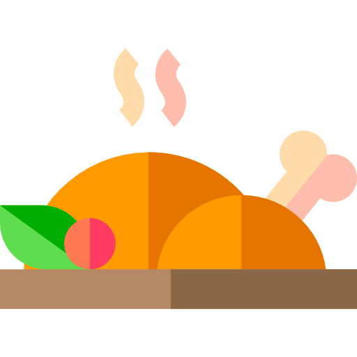 구운 치킨 Basic Straight Flat icon