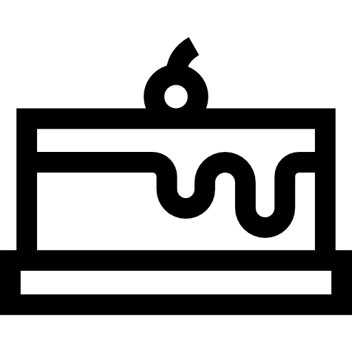 torta Basic Straight Lineal icona
