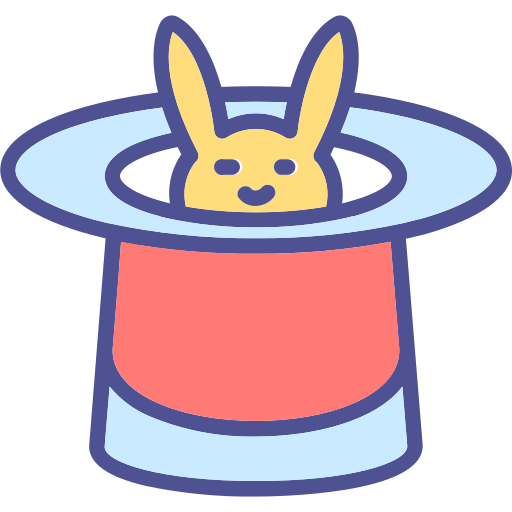 帽子をかぶったウサギ Generic color lineal-color icon