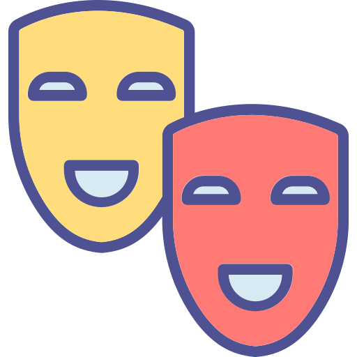 maschera teatrale Generic color lineal-color icona