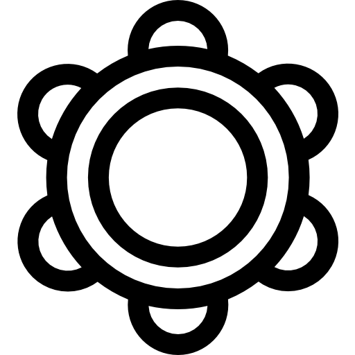 Tambourine Basic Straight Lineal icon