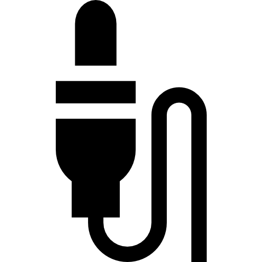 conector jack Basic Straight Filled icono