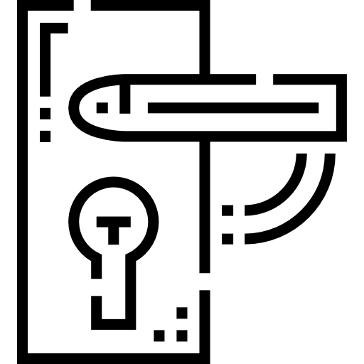 manija de puerta Detailed Straight Lineal icono