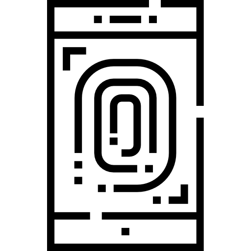 huella dactilar Detailed Straight Lineal icono