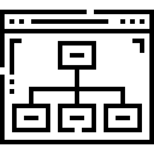 fluxograma Detailed Straight Lineal Ícone