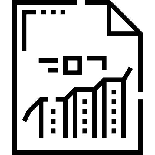 rapport Detailed Straight Lineal Icône