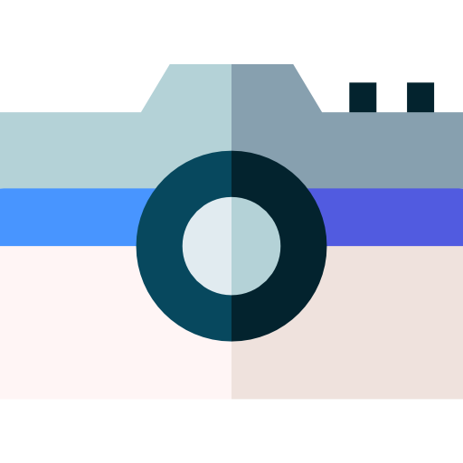 caméra Basic Straight Flat Icône