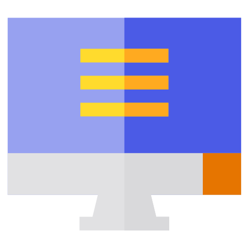 computer Basic Straight Flat icon