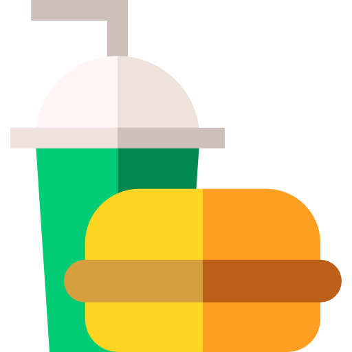 fast food Basic Straight Flat icoon