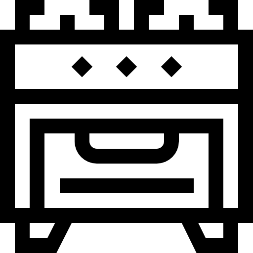 kuchenka Basic Straight Lineal ikona