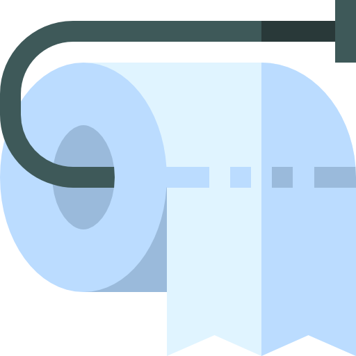 Toilet paper Basic Straight Flat icon