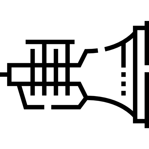 trompeta Detailed Straight Lineal icono