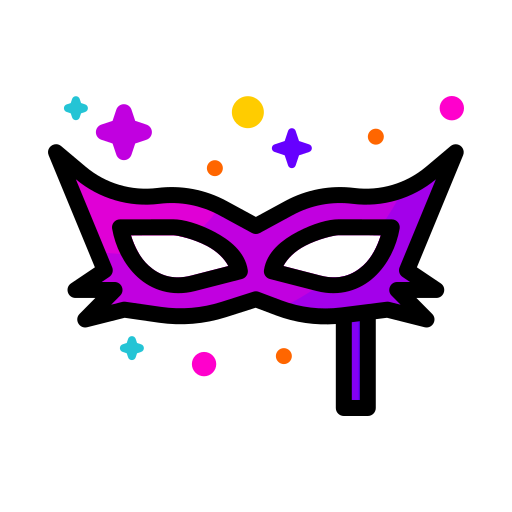 Carnival mask Generic color lineal-color icon