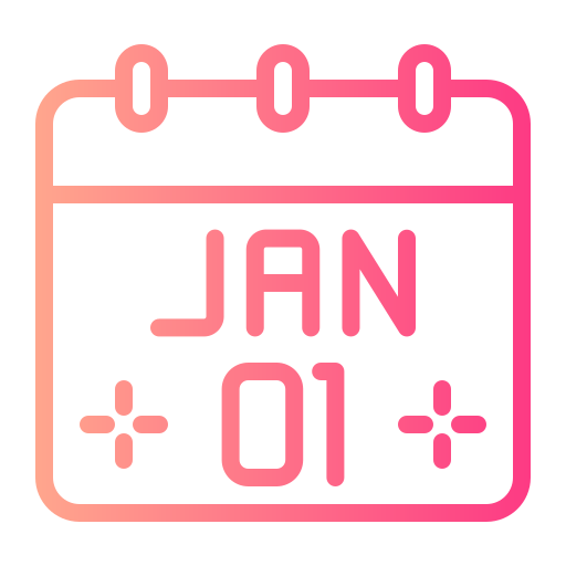 1月1日 Generic gradient outline icon