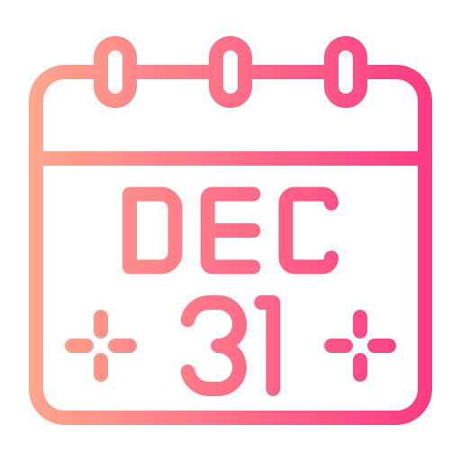31 december Generic gradient outline icon