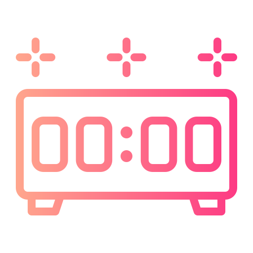 Digital clock Generic gradient outline icon