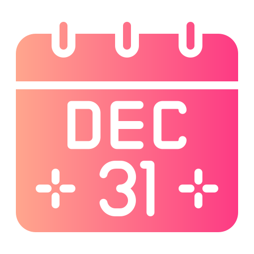 31 grudnia Generic gradient fill ikona