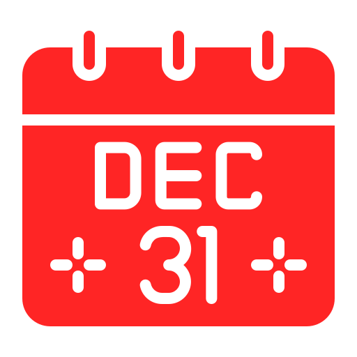 31 december Generic color fill icon