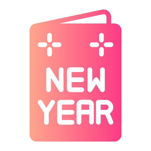 New year card Generic gradient fill icon