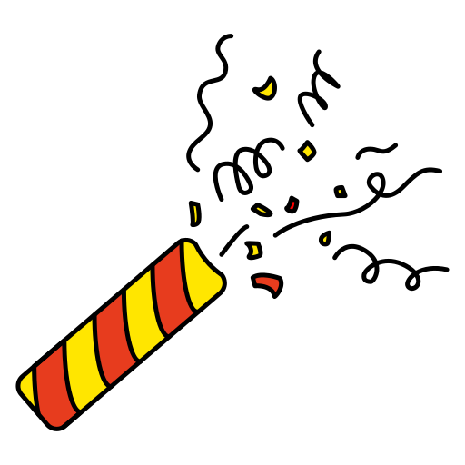 konfetti Generic color lineal-color ikona
