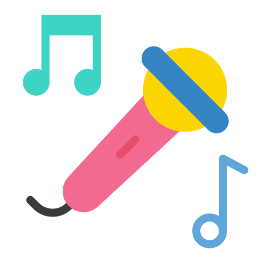 karaoke Generic color fill icono