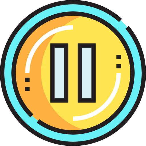 botón de pausa Detailed Straight Lineal color icono