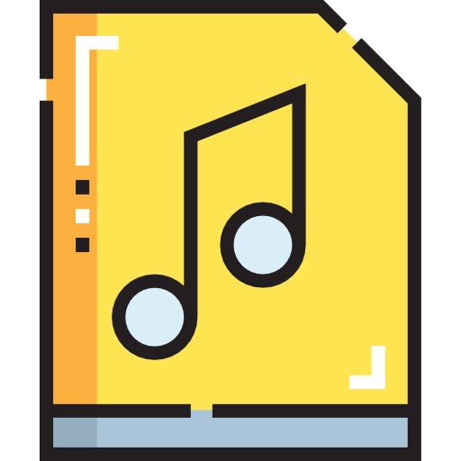 Music file Detailed Straight Lineal color icon