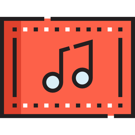 archivo de música Detailed Straight Lineal color icono
