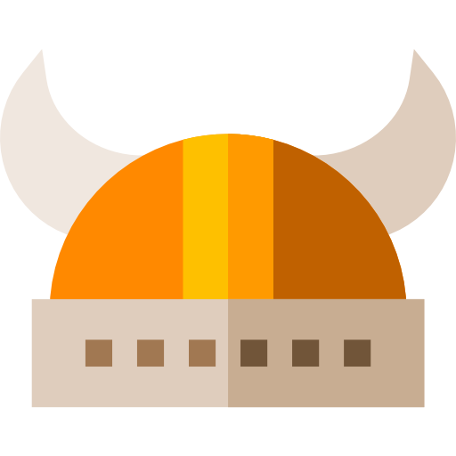 casco vikingo Basic Straight Flat icono