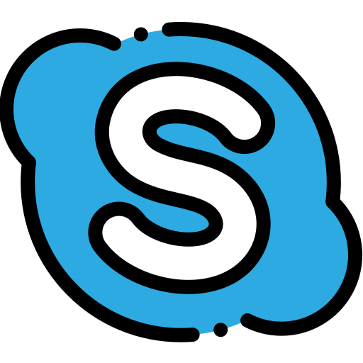 Skype Detailed Rounded Lineal color icon