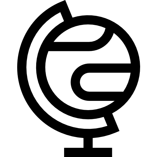 mappamondo Basic Straight Lineal icona