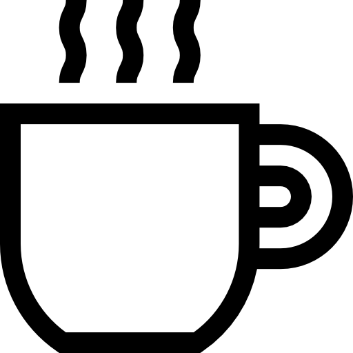 koffiekop Basic Straight Lineal icoon