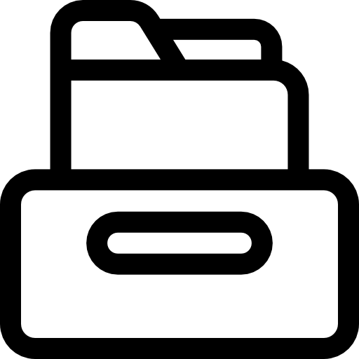 dossier Basic Rounded Lineal Icône