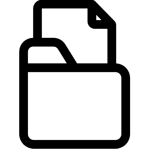 dossier Basic Rounded Lineal Icône