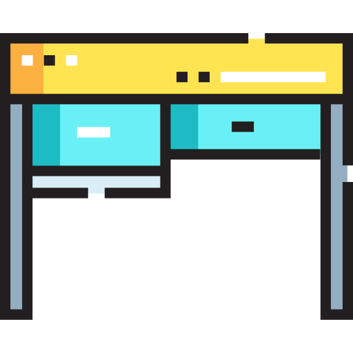 Desk Detailed Straight Lineal color icon