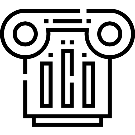 kolom Detailed Straight Lineal icoon