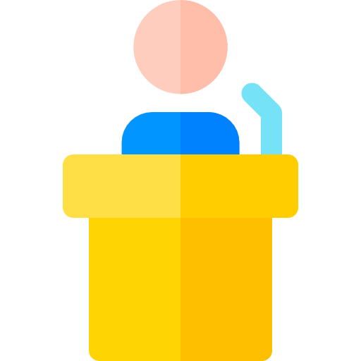 conferentie Basic Rounded Flat icoon