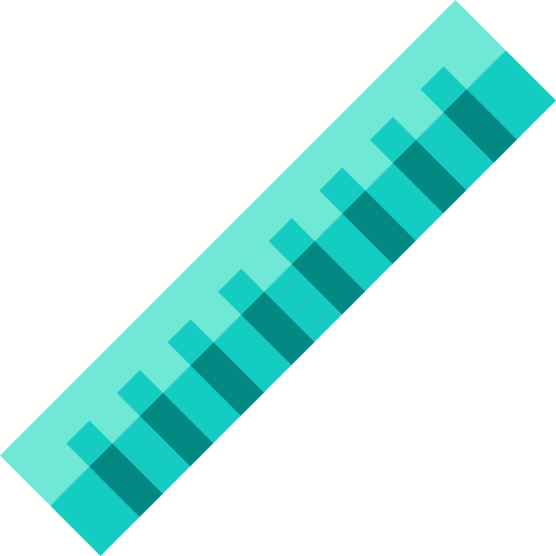 liniaal Basic Straight Flat icoon