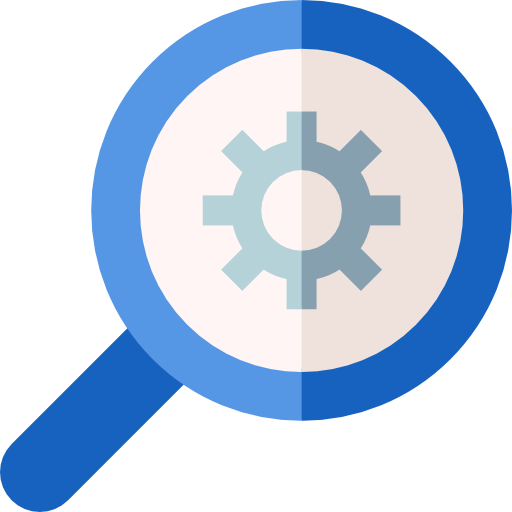 Magnifying glass Basic Straight Flat icon