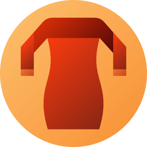 드레스 Flat Circular Gradient icon