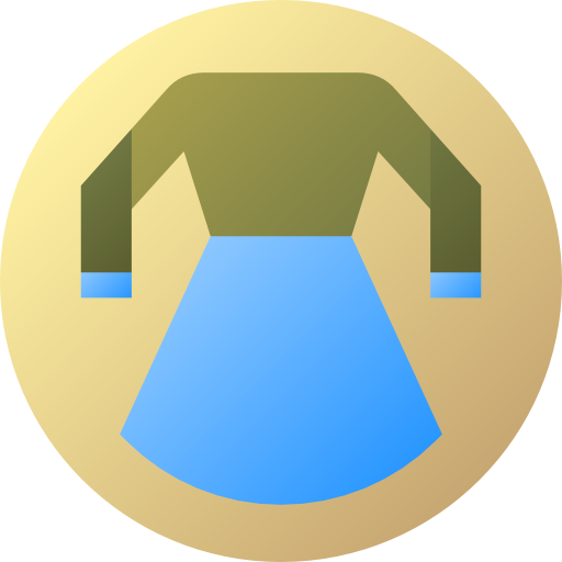 ドレス Flat Circular Gradient icon