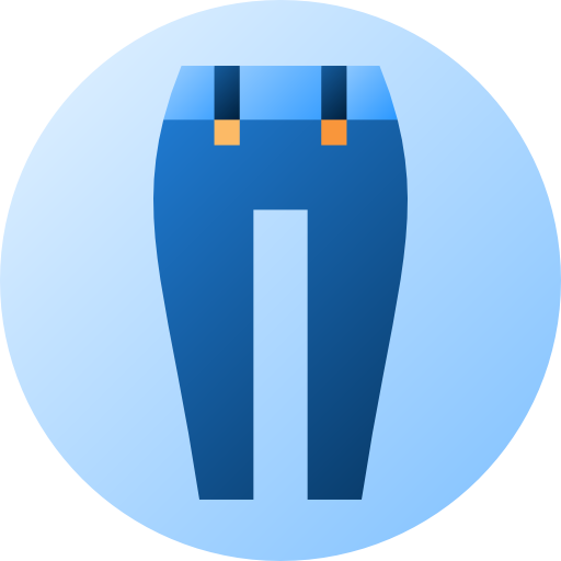Jeans Flat Circular Gradient icon