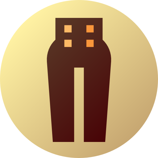 Trousers Flat Circular Gradient icon
