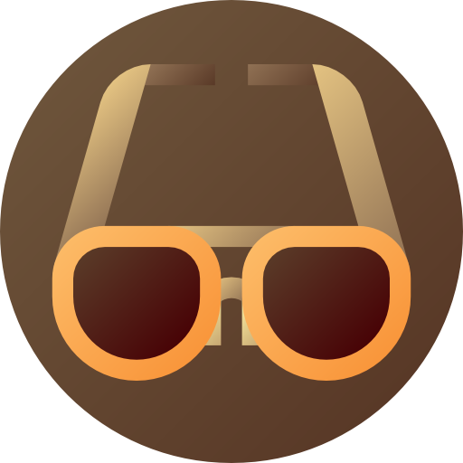 zonnebril Flat Circular Gradient icoon