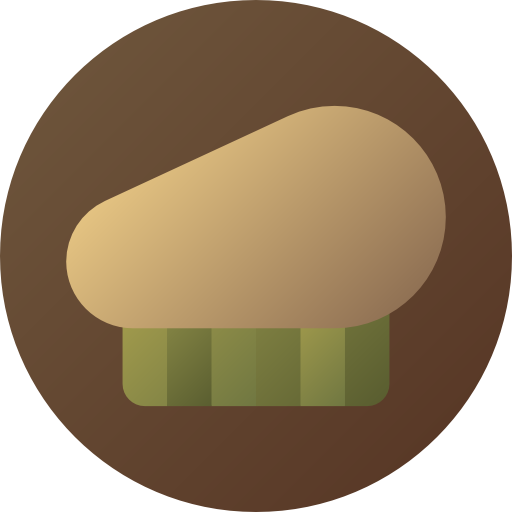beret Flat Circular Gradient ikona