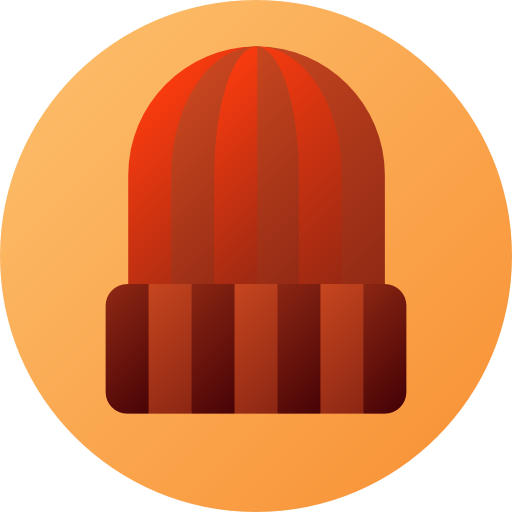sombrero de invierno Flat Circular Gradient icono