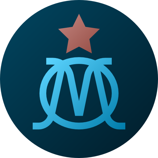 Olympique de marseille Flat Circular Gradient icon