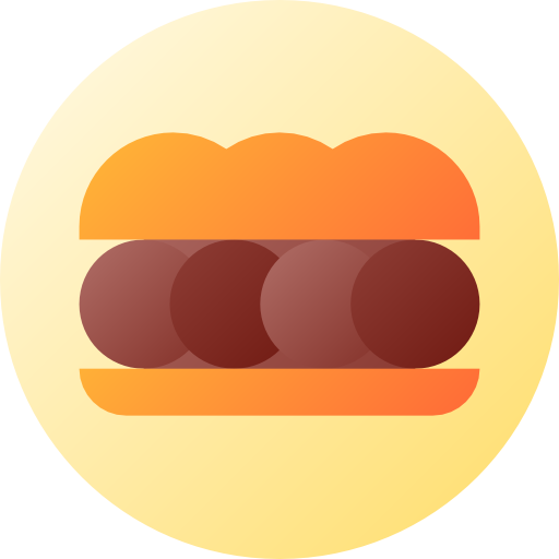 サンドイッチ Flat Circular Gradient icon
