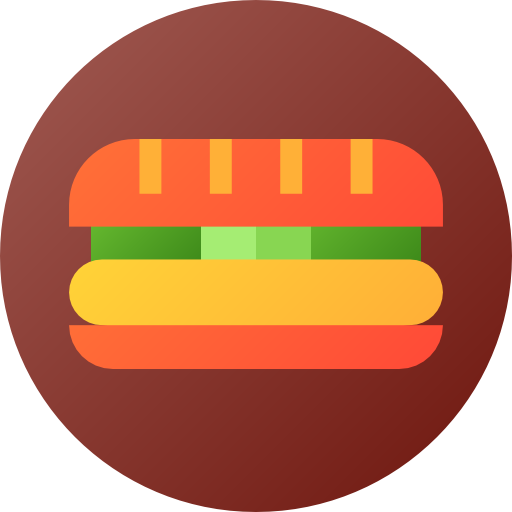 Sandwich Flat Circular Gradient icon