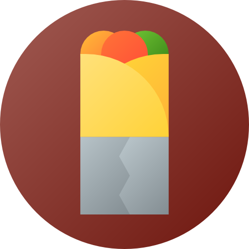 Kebab Flat Circular Gradient icon